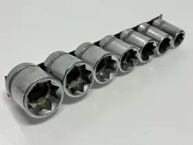 1628S DURO CHROME Drive Point Double Square Socket Set