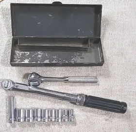 Duro Metal Products Chicago Illinois U.s.a. 8081a Chrome 12-pc 1/4 Inch Dr Sae Socket Wrench Set With Box Usa Made Tool Lot
