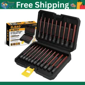 70025 ELEAD Allen Hex Bit Socket Set Drive Steel Standard S2