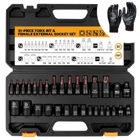 REF70024 ELEAD Torx Bit Socket Set Glove Alloy Steel S2 Star