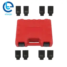 Etecgo 814200 1 Set 1/2 Inch Drive Deep Spindle Axle Nut Impact Socket 8pcs 2 Point Etecgo 814200 1 Set 1/2 Inch Drive Deep Spindle Axle Nut Impact Socket 8pcs 2 Point