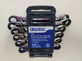E111109 EXPERT Tools Point Double Box Ratcheting Combination