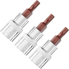 T25-3PC FOCMKEAS Drive Torx Bit Socket Steel S2