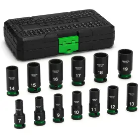 ET619 FOCUS AUTO TOOLS Drive Impact Socket Set Semi Point