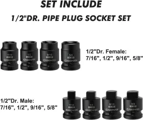 CS236 FOCUS TOOL Drive Pipe Plug Socket Set #2