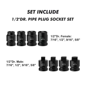 CS236 FOCUS TOOL Drive Pipe Plug Socket Set #3