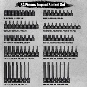 CS231 FS TOOL Master Hex Bit Impact Socket Set #2