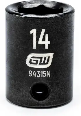 Gearwrench 84315-n 3/8 Inch Drive 6 Point Standard Impact Metric Socket 14mm - 84315n