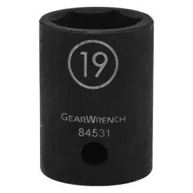 Gearwrench 84531n 1/2 Inch Drive 19 Mm 6-point Standard Impact Socket