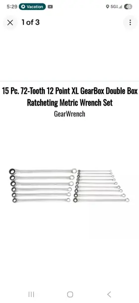 85985-07 GEARWRENCH Double Box Ratcheting Point Combination