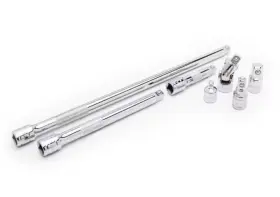 Gearwrench 86536 7pc 3/8 Inch Drive Knurled Extension Universal And Adapter Set New