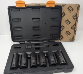 Gearwrench 89083 7 Piece 1/2 Inch Drive 6 Point Impact High Torque Lug Nut Socket Set New