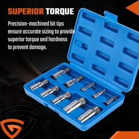A39829 GEARZAAR Xzn Triple Square Point Spline Bit Socket Set #2