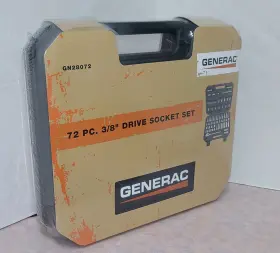Generac Gn28072 Oem 3/8 Inch Drive 72 Piece Socket Set New Sealed Generac Gn28072 Oem 3/8 Inch Drive 72 Piece Socket Set New Sealed