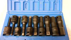 Gp 1498mh Grey Pneumatic 1/2 Inch Drive 10pc Metric 6-19mm Hex Driver Set #1498mh