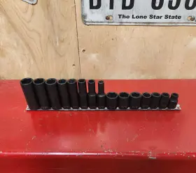 10XXR-10XXD GREY PNEUMATIC Impact Shallow Socket Set