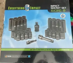 1643RD GREY PNEUMATIC Drive Point Standard Master Impact Set