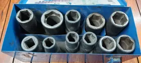 Grey Pneumatic 8032 3/4 Inch Drive 11 Piece Truck Wheel Impact Socket Set