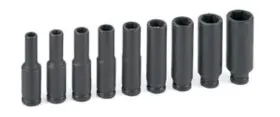 9709DG GREY PNEUMATIC Drive Magnetic Impact Socket Set