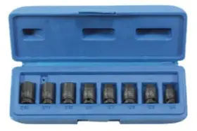 998ET GREY PNEUMATIC Drive Standard Impact Socket Set Star