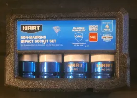 Hart 276679581396 4 Pc Non Marring Impact Socket Set Sae Rust Resistant Maximum Durability