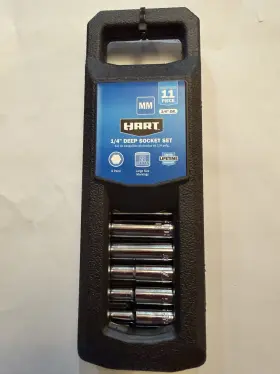 Hart Hhmts202 11 Piece Metric 1/4 Inch Drive Deep Socket Set