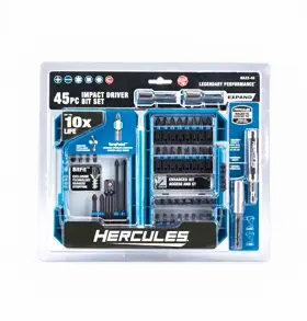 63383 HERCULES Impact Driver Bit Set Shank Steel S3