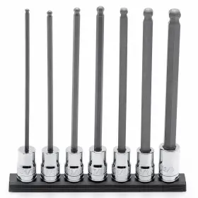 Husky H3dsaelbbs7-02 3/8 Inch Drive Metric Long Ball Bit Socket Set 7-piece