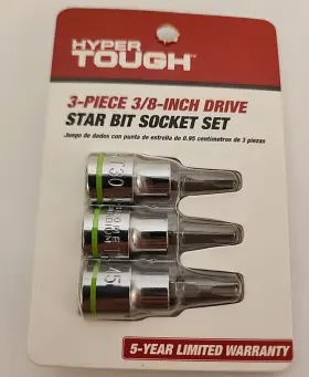 889526365851 HYPER TOUGH Drive Bit Socket Set Star
