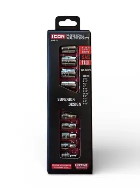 57957 ICON Drive Shallow Socket Set
