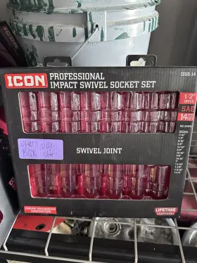61626636271 ICON Box Impact Socket Set Swivel