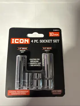 72753 ICON Socket Set Moly Hardened Steal