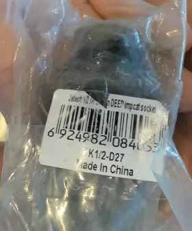 FK1OV2-D27 JETECH Drive Impact Socket Alloy Steel Heat #2