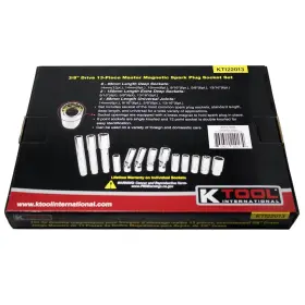22013 K-TOOL International Spark Plug Socket Set Magnetic
