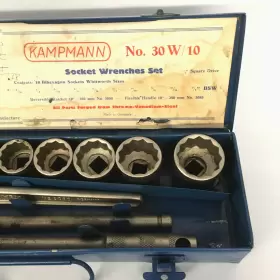 30W-10 KAMPMANN Drive Socket Set Whitworth #3