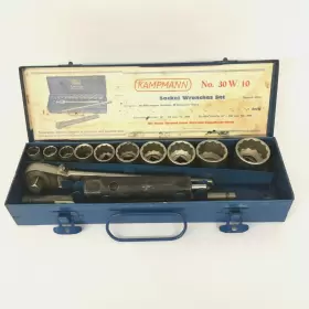 30W-10 KAMPMANN Drive Socket Set Whitworth