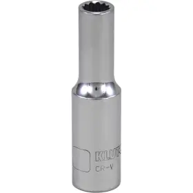 Klutch 2905840 Deep Socket Metric 8mm 3/8 Inch -drive 12-pt