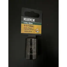 Klutch 40750 1/2 Inch Drive 11/16 6-pt. Impact Surface Socket Item# Tools