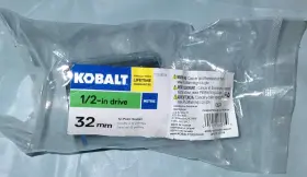 Kobalt 0338134 32mm 12-point Socket 1/2 In Inch Drive Metric