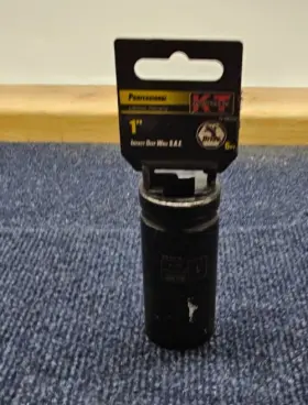 Kt Industries 083905066326 0-6632 3/4 Inch Drive 6-point 1 Impact Deep Wall Sae Socket - Black Oxide