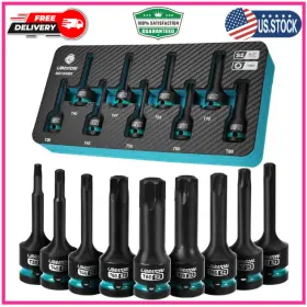 915122 LIBRATON Impact Torx Bit Socket Set Drive Steel S2