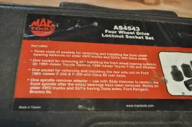 AS4543 MAC TOOLS Locknut Socket Set Drive Dana 4WD Ford