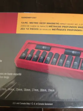 SXMDMP126T MAC TOOLS Magnetic Impact Socket Set Drive