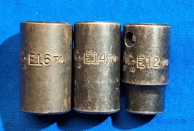 XE16 MAC TOOLS Drive Inverted Torx Impact Socket Set E14 E12 #2