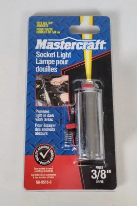 Mastercraft 58-9513-0 3/8 Inch Drive Socket Light New Sealed Mechanics Tool