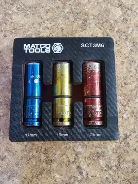 SCT3M6 MATCO Drive Point Wall Wheel Socket Set