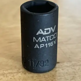 AP116V MATCO TOOLS Shallow Impact Socket Drive Point