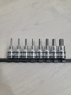 Matco Tools Bxy4v 8 Piece 3/8 Drive Hex Bit Set With Rail Sizes 1/8 Through