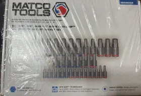 SBS35OGB MATCO TOOLS Drive Opti Grip Hex Bit Socket Set