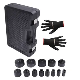 Maxpeedingrods 357fpl 1/2in Drive Grooved Lock Nuts Socket Set 18-80mm 13pcs 60mm Long